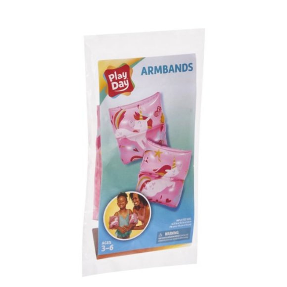 Play Day Unicorns Inflatable Printed Arm Floats Pink - Picture 2 of 2